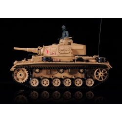 Czołg zdalnie sterowany ASG/IR/dźwięk/dym 1:16 Germany Tauch Panzer III Ausf.H RTR 2.4Ghz - Heng Long 3849-1U (S)